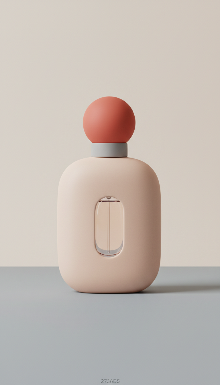 Porcelain glass perfume bottle with magnetic cap